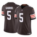 Cheap Men's Cleveland Browns #5 Dillon Gabriel 2025 Draft F.U.S.E. Vapor Limited Football Stitched Jersey