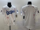 Men's Los Angeles Dodgers Blank White 2025 Tokyo Series Limited Stitched Baseball Jersey Cheap