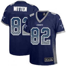 Wholesale Cheap Nike Cowboys #82 Jason Witten Navy Blue Team Color Women\'s Stitched NFL Elite Drift Fashion Jersey