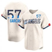 Cheap Men's Los Angeles Dodgers #57 Luis Garcia Cream City Connect Limited Stitched Baseball Jersey