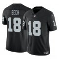 Cheap Men's Las Vegas Raiders #18 Jack Bech Black 2025 Draft F.U.S.E. Vapor Untouchable Football Stitched Jersey