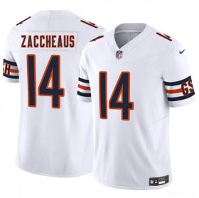 Men\'s Chicago Bears #14 Olamide Zaccheaus White 2025 F.U.S.E. Vapor Football Stitched Jersey Cheap