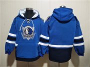 Cheap Men's Dallas Mavericks Blank Blue Navy Ageless Must-Have Lace-Up Pullover Hoodie