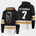 Wholesale Cheap Men's Vegas Golden Knights #7 Alex Pietrangelo Black All Stitched Sweatshirt Hoodie