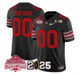 Men\'s Ohio State Buckeyes Active Player Custom Black 2025 CFP Final With National Champions Patch F.U.S.E. Vapor Limited Stitched Jersey Cheap Wholesale