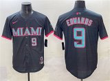 Men's Miami Marlins #9 Xavier Edwards Black 2025 City Connect Limited Stitched Jersey Cheap
