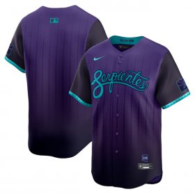 Cheap Men\'s Arizona Diamondbacks Blank Purple 2025 City Connect Limited Stitched Baseball Jersey