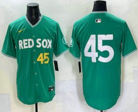Men\'s Boston Red Sox #45 Pedro Martinez Green 2025 City Connect Limited Jersey
