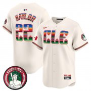 Cheap Men's Cleveland Guardians #22 Josh Naylor Cream Mexico Vapor Premier Limited Stitched Baseball Jersey