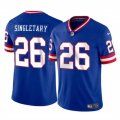 Cheap Men's New York Giants #26 Devin Singletary Royal Throwback Vapor Untouchable Limited Football Stitched Jersey