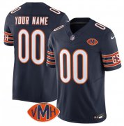 Men's Chicago Bears Active Player Custom Navy 2025 F.U.S.E. With VMH Patch Vapor Untouchable Limited Football Stitched Jersey Cheap Wholesale