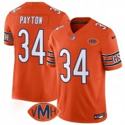 Men's Chicago Bears #34 Walter Payton Orange 2025 F.U.S.E. With VMH Patch Vapor Untouchable Limited Football Stitched Jersey Cheap Wholesale