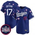 Cheap Men's Los Angeles Dodgers #17 Shohei Ohtani Royal 2025 Tokyo Series Limited Stitched Baseball Jersey