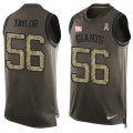 Wholesale Cheap Nike Giants #56 Lawrence Taylor Green Men's Stitched NFL Limited Salute To Service Tank Top Jersey