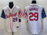 Cheap Men's Detroit Tigers #29 Tarik Skubal White 2025 Memorial Day Vapor Premier Limited Stitched Baseball Jersey