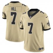 Cheap Men's New Orleans Saints #7 Taysom Hill Gold 2025 F.U.S.E. Alternate Vapor Limited Football Stitched Jersey