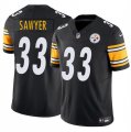 Cheap Men's Pittsburgh Steelers #33 Jack Sawyer Black 2025 Draft F.U.S.E. Vapor Limited Football Stitched Jersey