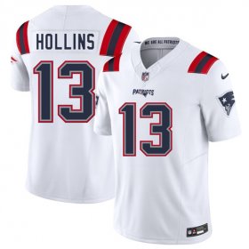 Men\'s New England Patriots #13 Mack Hollins White 2025 F.U.S.E. Vapor Limited Football Stitched Jersey Cheap