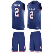 Wholesale Cheap Nike Bills #2 John Brown Royal Blue Team Color Men's Stitched NFL Limited Tank Top Suit Jersey