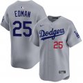 Cheap Men's Los Angeles Dodgers #25 Tommy Edman Gray Limited Stitched Baseball Jersey