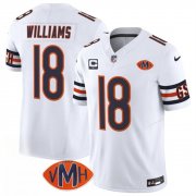 Men's Chicago Bears #18 Caleb Williams White 2025 F.U.S.E. With 1-Star C Patch And VMH Patch Vapor Untouchable Limited Football Stitched Jersey Cheap Wholesale