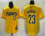 Cheap Men's Indiana Pacers #23 Aaron Nesmith Yellow 2025 Finals Vapor Stitched Baseball Jersey