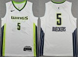 Cheap Men's Dallas Wings #5 Paige Bueckers White Stitched Basketball Jersey
