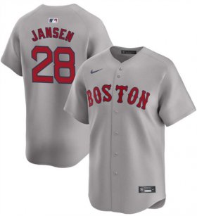 Men\'s Boston Red Sox #28 Danny Jansen Gray 2024 Away Limited Stitched Baseball Jersey