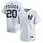 Men's New York Yankees #20 Jorge Posada White Cool Base Stitched Baseball Jersey Cheap