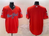 Men's New York Mets Blank Orange 2025 Spring Training Stitched Baseball Jersey Cheap