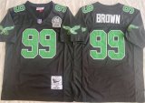 Cheap Men's Philadelphia Eagles #99 Jerome Brown Black Throwback Stitched Football Jersey