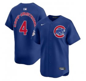 Men\'s Chicago Cubs #4 Pete Crow-Armstrong Royal Limited Stitched Baseball Jersey Cheap