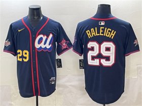 Men\'s American League #29 Cal Raleigh Navy 2025 All-Star Edition V2 Limited Stitched Baseball Jersey Cheap Wholesale
