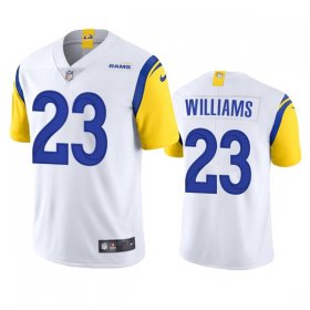 Wholesale Cheap Men\'s Los Angeles Rams #23 Kyren Williams White Vapor Untouchable Limited Stitched Football Jersey