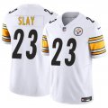 Cheap Men's Pittsburgh Steelers #23 Darius Slay Jr. White 2025 F.U.S.E. Vapor Untouchable Limited Football Stitched Jersey