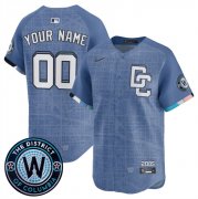 Cheap Youth Washington Nationals ACTIVE PLAYER Custom Blue 2025 City Connect Limited Stitched Baseball Jersey