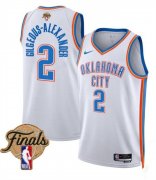 Men's Oklahoma City Thunder #2 Shai Gilgeous-Alexander White 2025 Finals Association Edition Stitched Basketball Jersey Cheap
