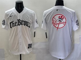 Men\'s New York Yankees Team Big Logo White \'Gothic Legacy Edition\' Vapor Premier Limited Stitched Baseball Jersey