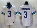 Men's Seattle Seahawks #3 Nick Emmanwori White F.U.S.E. Throwback Vapor Limited Football Stitched Jersey Cheap Wholesale