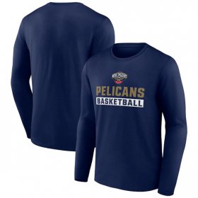 Men\'s New Orleans Pelicans Navy Let\'s Go Long Sleeve T-Shirt