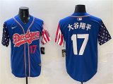 Cheap Men's Los Angeles Dodgers #17 Shohei Ohtani Royal Limited Stitched Baseball Jersey