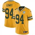 Wholesale Cheap Nike Packers #94 Dean Lowry Yellow Men's 100th Season Stitched NFL Limited Rush Jersey