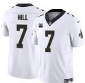 Cheap Men's New Orleans Saints #7 Taysom Hill White 2024 F.U.S.E With 1-Star C Patch Vapor Limited Stitched Football Jersey