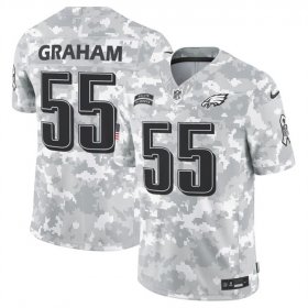 Men\'s Philadelphia Eagles #55 Brandon Graham 2024 F.U.S.E Arctic Camo Salute To Service Limited Stitched Football Jersey