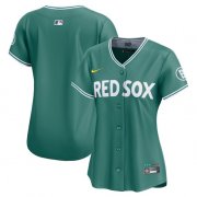 Women's Boston Red Sox Blank Green 2025 City Connect Limited Stitched Baseball Jersey(Run Small) Cheap