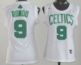 Wholesale Cheap Boston Celtics #9 Rajon Rondo White Womens Jersey