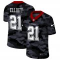 Cheap Dallas Cowboys #21 Ezekiel Elliott Men's Nike 2020 Black CAMO Vapor Untouchable Limited Stitched NFL Jersey