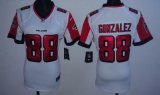 Wholesale Cheap Nike Falcons #88 Tony Gonzalez White Women's Stitched NFL Elite Jersey