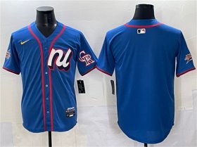 Cheap Men\'s National League Colorado Rockies Blank Blue 2025 All-Star Edition Limited Stitched Baseball Jersey