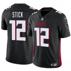Cheap Men\'s Atlanta Falcons #12 Easton Stick Black 2025 F.U.S.E. Vapor Untouchable Limited Football Stitched Jersey